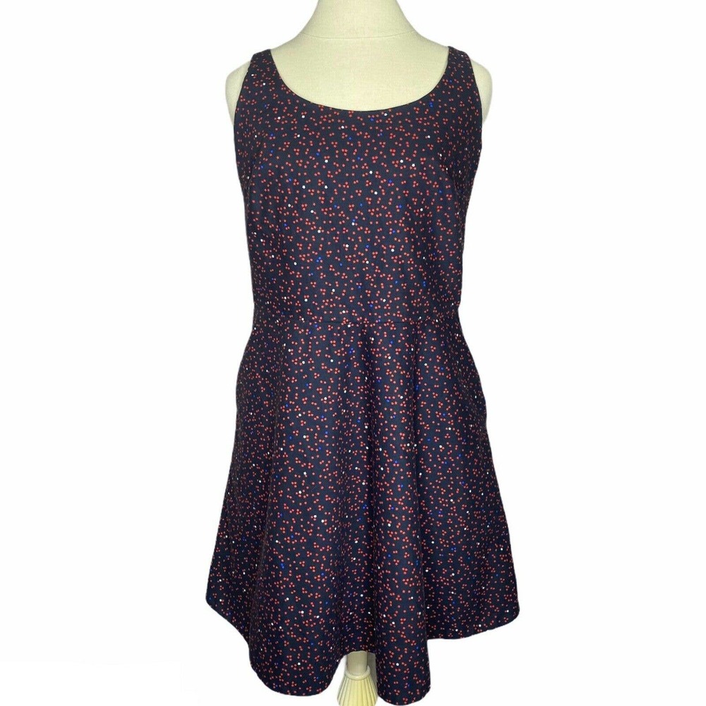 GAP Black Star Print Cotton Sleeveless ALine Dress